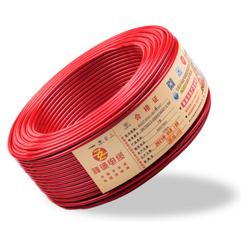 5平方红色单芯软线铜芯软电缆PVC绝缘电线100米/卷深度解析